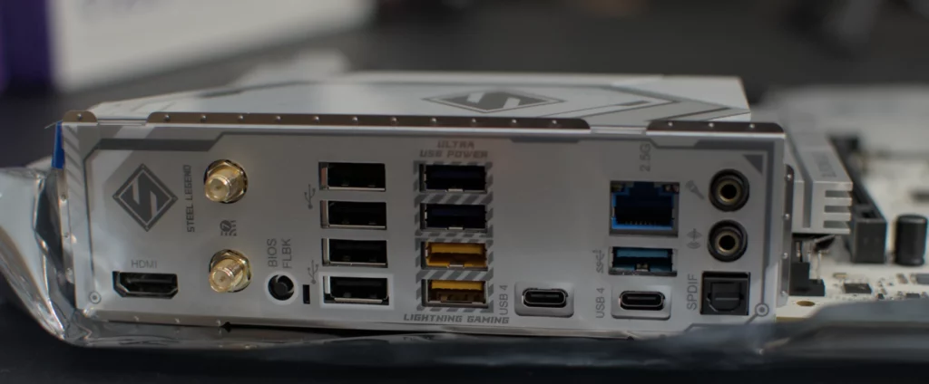 ASRock X870 Steel Legend Back Panel